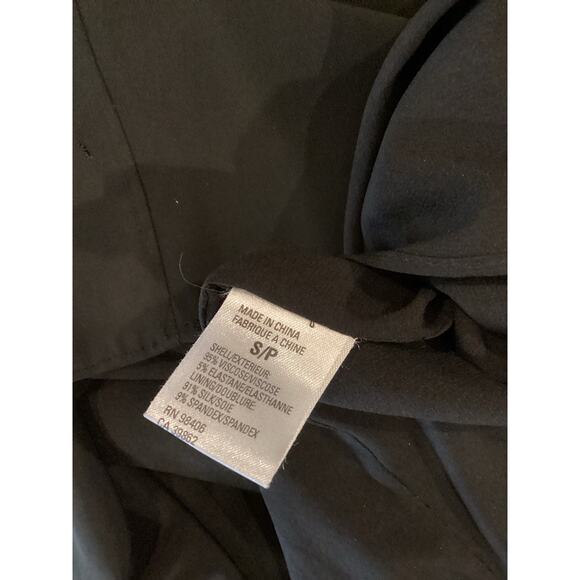 Theory Dazell Charm puff short sleeve Mini Dress Shift Scoop Neck Black Viscose - Picture 10 of 11